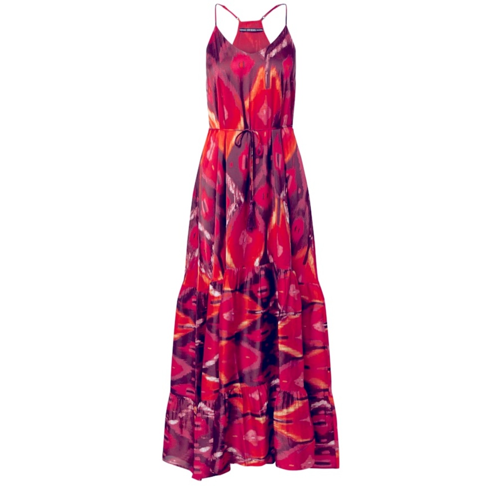 GUESS Angelica Maxi XS Satin Spaghetti Strap Dress - Picture 16 of 16